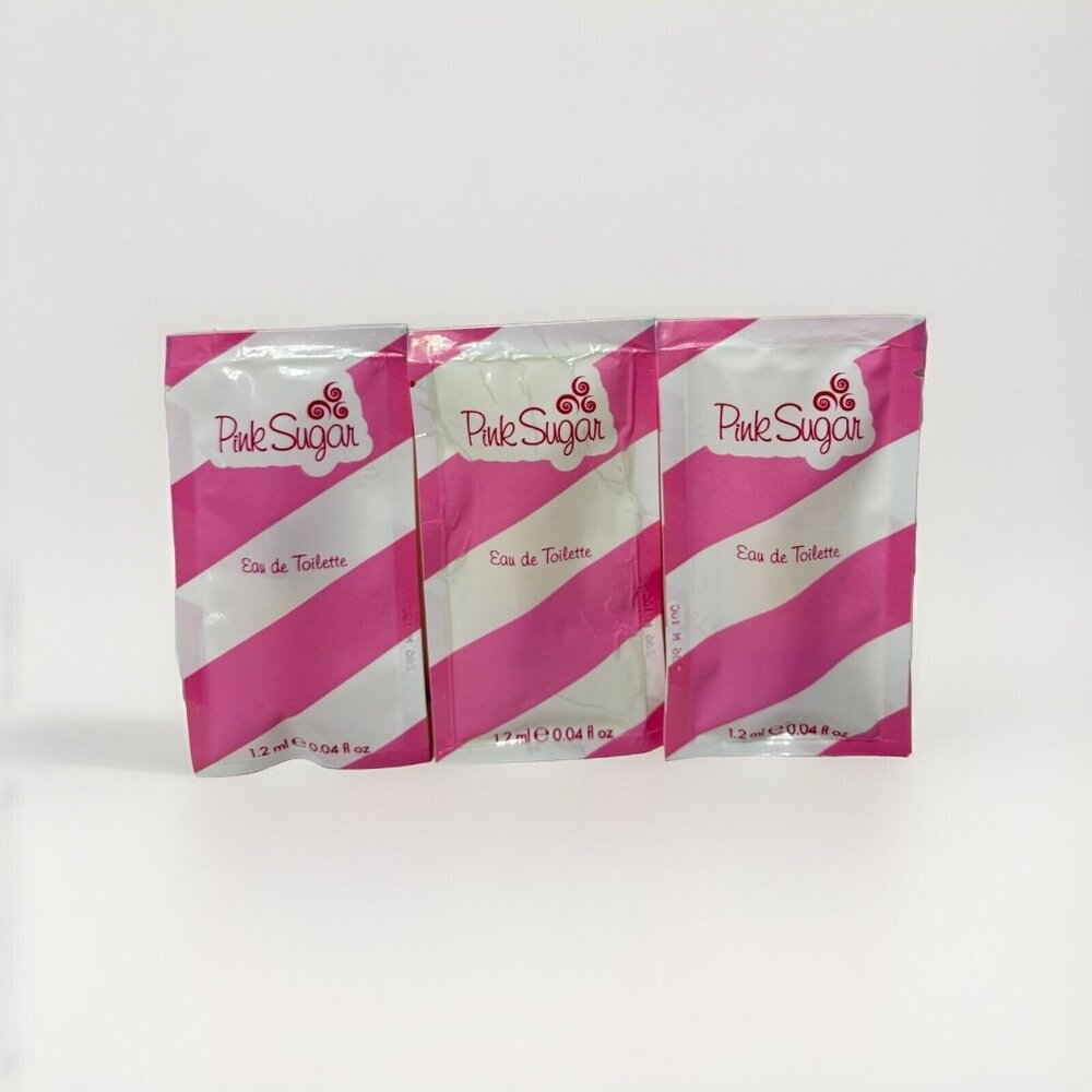 Pink Sugar Eau de Toilette 3pc Sample Lot 1.2ml Sweet & Playful Fragrance - New
